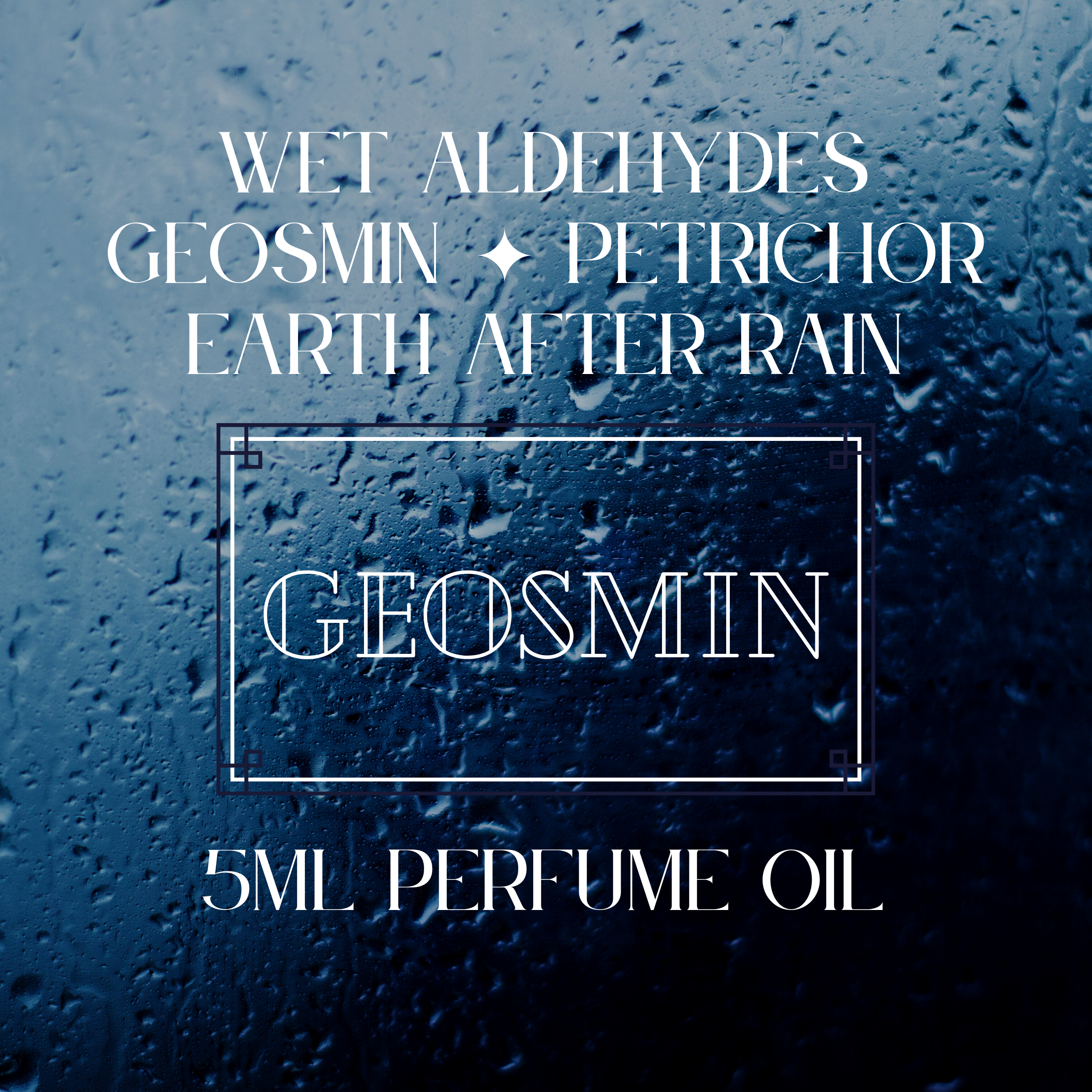 GEOSMIN perfume oil — petrichor, earth after rain, and geosmin